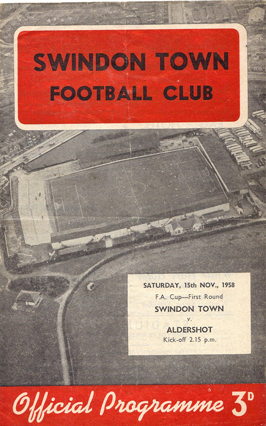 <b>Saturday, November 15, 1958</b><br />vs. Aldershot (Home)